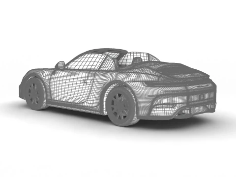 Porsche 911 Carrera 4S Cabrio 2025 3D Model