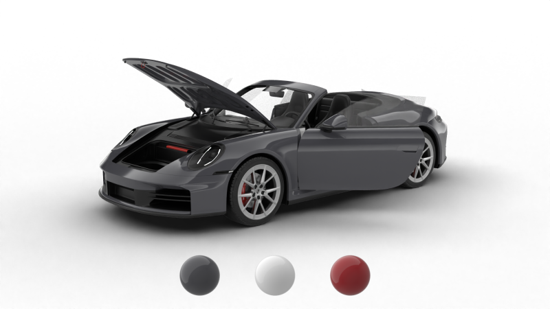 Porsche 911 Carrera 4S Cabrio HQ 2025 3D Model .c4d .max .obj .3ds .fbx .stl .blend