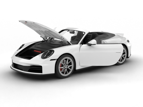 Porsche 911 Carrera 4S Cabrio HQ 2025 3D Model