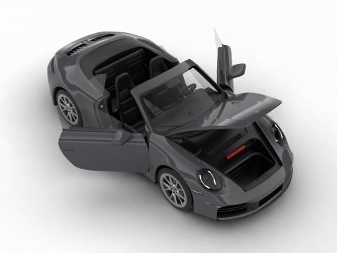 Porsche 911 Carrera 4S Cabrio HQ 2025 3D Model