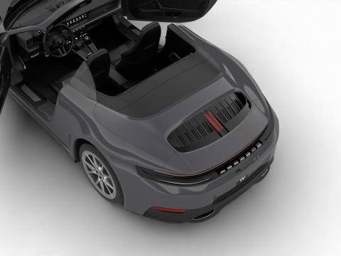 Porsche 911 Carrera 4S Cabrio HQ 2025 3D Model