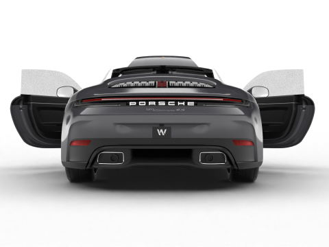 Porsche 911 Carrera 4S Cabrio HQ 2025 3D Model