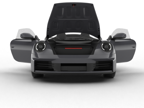 Porsche 911 Carrera 4S Cabrio HQ 2025 3D Model