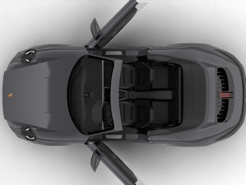 Porsche 911 Carrera 4S Cabrio HQ 2025 3D Model