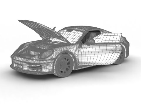 Porsche 911 Carrera 4S Cabrio HQ 2025 3D Model