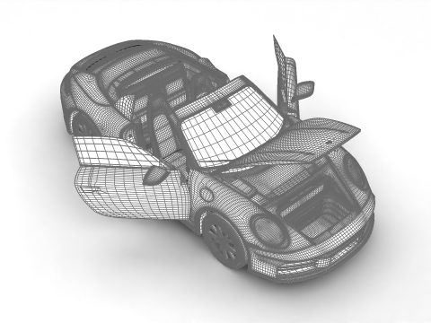 Porsche 911 Carrera 4S Cabrio HQ 2025 3D Model
