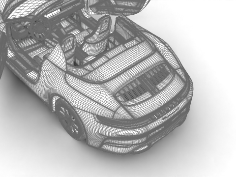 Porsche 911 Carrera 4S Cabrio HQ 2025 3D Model