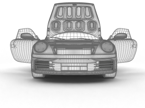 Porsche 911 Carrera 4S Cabrio HQ 2025 3D Model