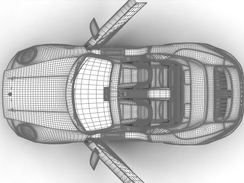 Porsche 911 Carrera 4S Cabrio HQ 2025 3D Model
