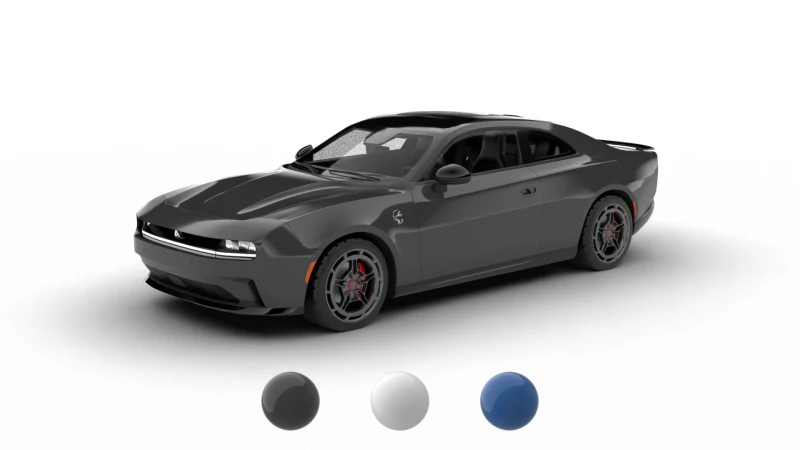 Dodge Charger Daytona Banshee 2025 3D Model .c4d .max .obj .3ds .fbx .stl .blend 
