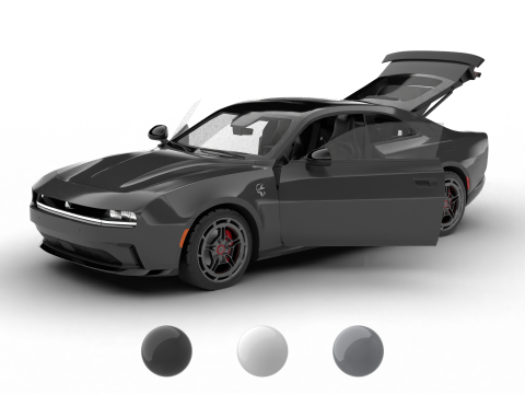 Dodge Charger Daytona Banshee 2025 HQ 3D Model