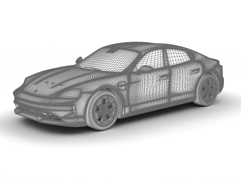 Porsche Taycan 4 2025 Modello 3D