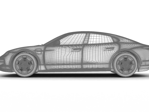 Porsche Taycan 4 2025 Modello 3D