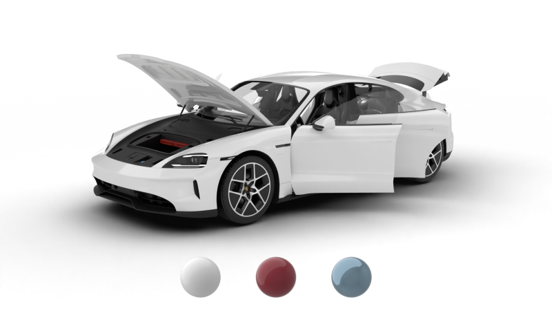 Porsche Taycan 2025 HQ Model 3D .c4d .max .obj .3ds .fbx .stl .blend