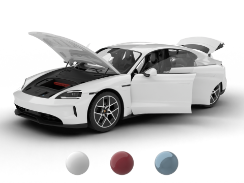 Porsche Taycan 2025 HQ Model 3D