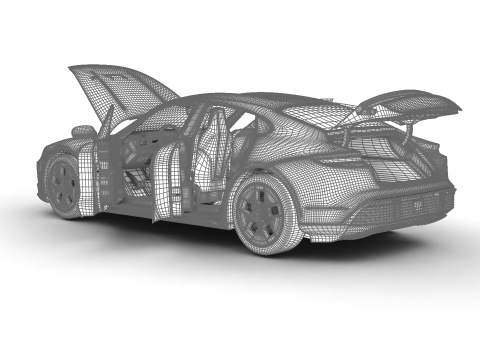 Porsche Taycan 2025 HQ Model 3D