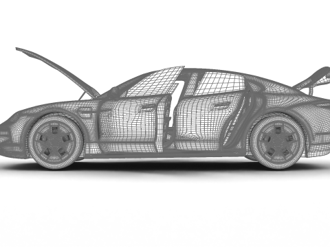 Porsche Taycan 2025 HQ Model 3D