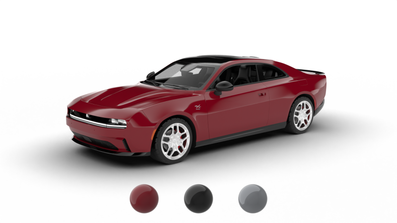 Dodge Charger Daytona R-T 2025 3D Modell .c4d .max .obj .3ds .fbx .stl .blend