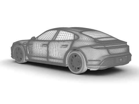 Porsche Taycan 4 2025 3D 模型