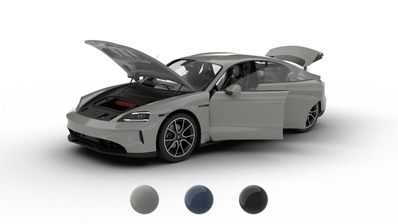 Porsche Taycan 4 2025 HQ 3D मॉडल .c4d .max .obj .3ds .fbx .stl .blend 