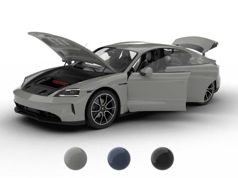 Porsche Taycan 4 2025 HQ 3D Модель