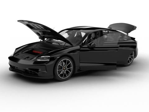 Porsche Taycan 4 2025 HQ 3D मॉडल