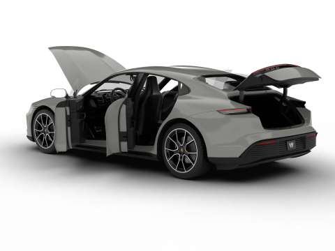 Porsche Taycan 4 2025 HQ 3D मॉडल