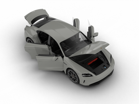 Porsche Taycan 4 2025 HQ 3D मॉडल