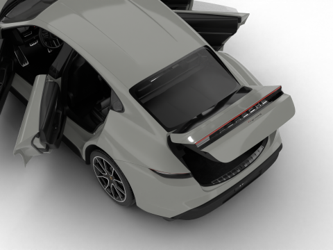 Porsche Taycan 4 2025 HQ 3D मॉडल