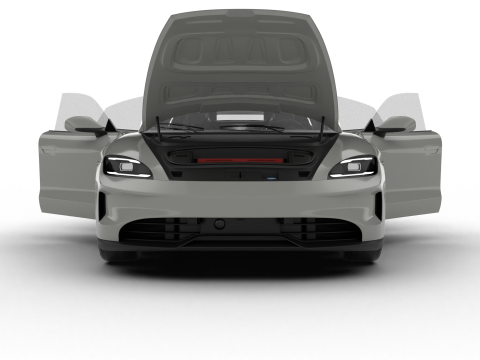 Porsche Taycan 4 2025 HQ 3D मॉडल