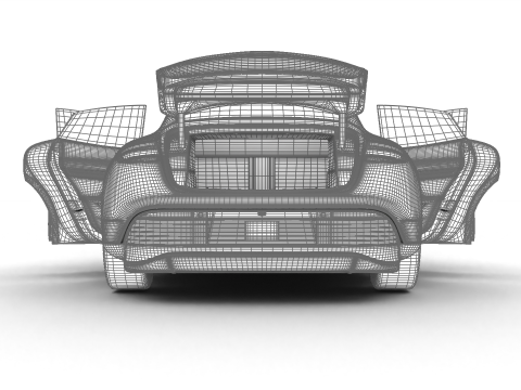 Porsche Taycan 4 2025 HQ 3D मॉडल