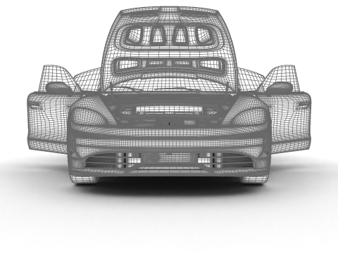 Porsche Taycan 4 2025 HQ 3D मॉडल
