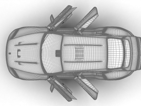 Porsche Taycan 4 2025 HQ 3D मॉडल