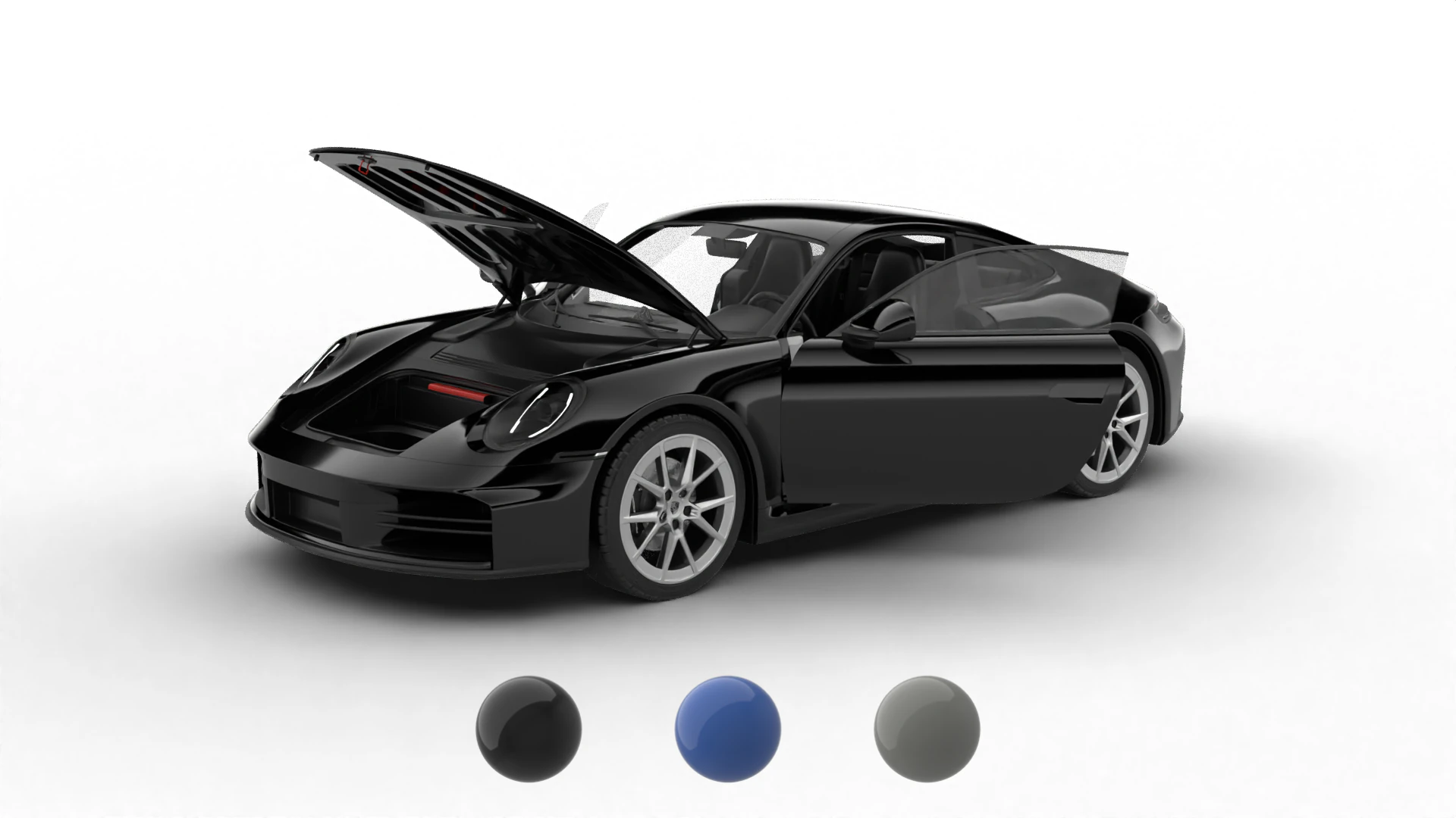 Porsche 911 Carrera 4S HQ 2025 3D Model .c4d .max .obj .3ds .fbx .stl .blend 