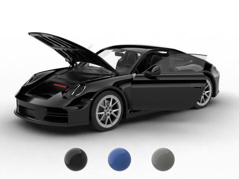 Porsche 911 Carrera 4S HQ 2025 3D Модель