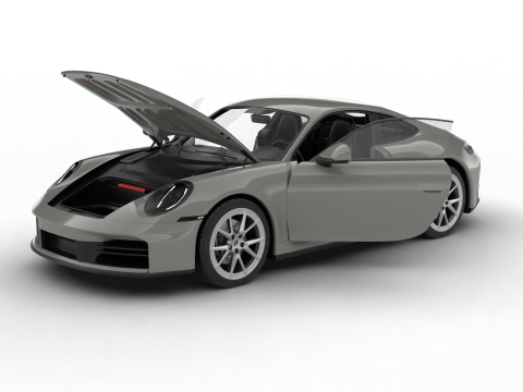 Porsche 911 Carrera 4S HQ 2025 3D Model