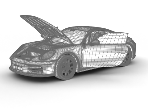 Porsche 911 Carrera 4S HQ 2025 3D Model