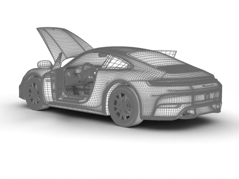 Porsche 911 Carrera 4S HQ 2025 3D Model