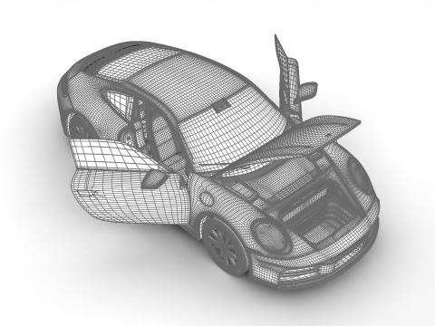 Porsche 911 Carrera 4S HQ 2025 3D Model