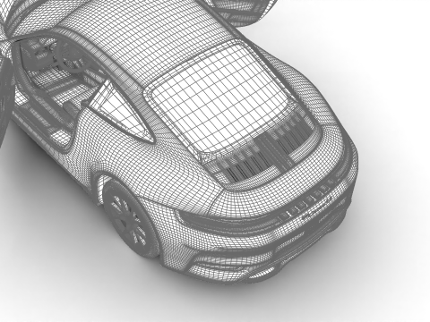 Porsche 911 Carrera 4S HQ 2025 3D Model