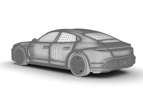 Porsche Taycan GTS 2025 3D 模型