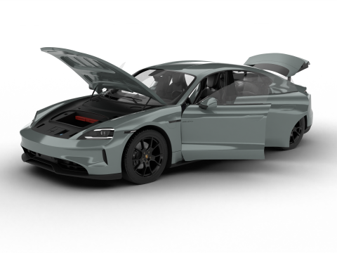 Porsche Taycan GTS 2025 HQ 3D Модель