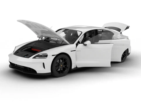 Porsche Taycan GTS 2025 HQ 3D Model