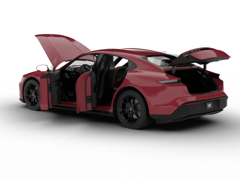Porsche Taycan GTS 2025 HQ 3D Модель
