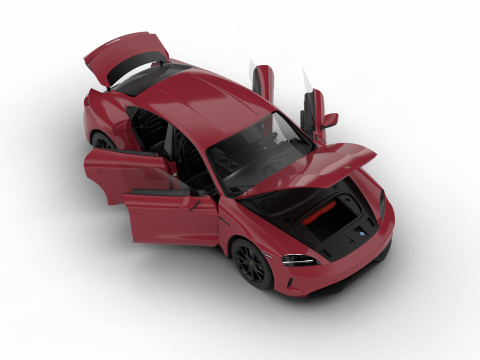 Porsche Taycan GTS 2025 HQ 3D Модель