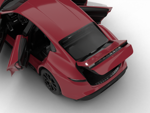 Porsche Taycan GTS 2025 HQ 3D Модель