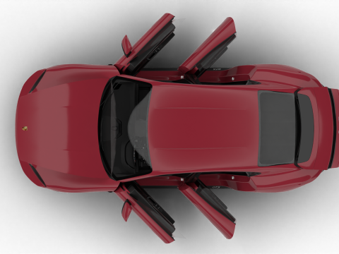 Porsche Taycan GTS 2025 HQ 3D Модель