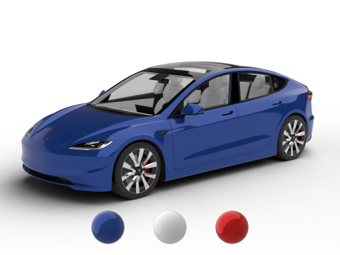 Tesla Model 3 Plus 2026 3D 模型
