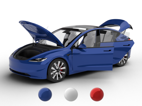 Tesla Model 3 Plus 2026 HQ 3D 模型