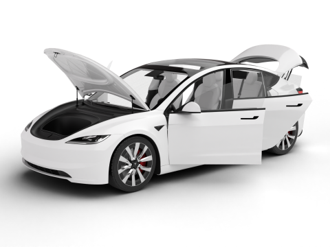 Tesla Model 3 Plus 2026 HQ Modelo 3D
